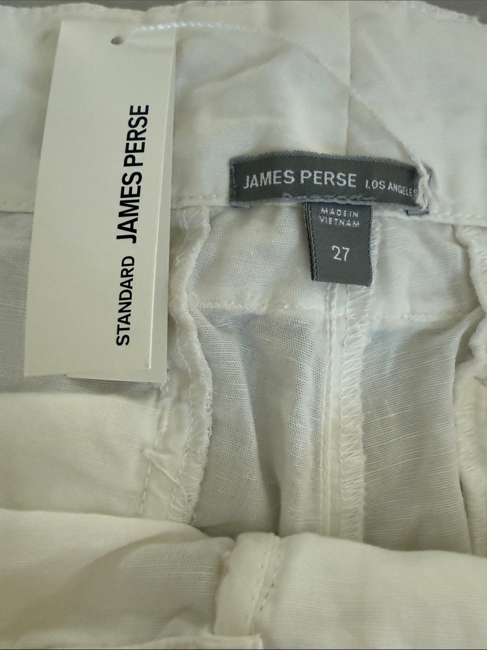 NWT James Perse Women's White Tie-Waist Bermuda Shorts Sz 27 - Picture 4 of 8